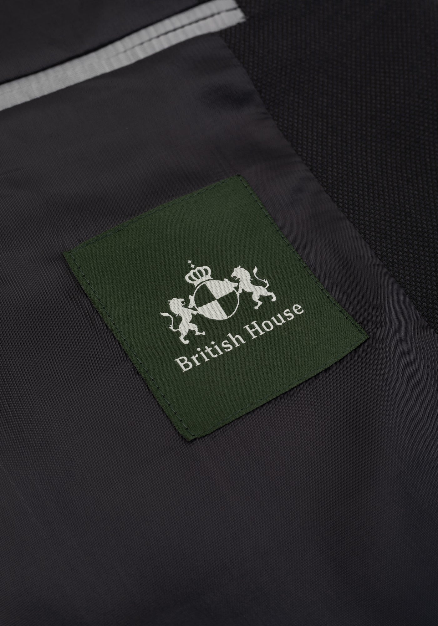 Obsidian Black Dotted Poly Suit