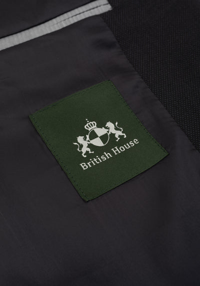 Obsidian Black Dotted Poly Suit