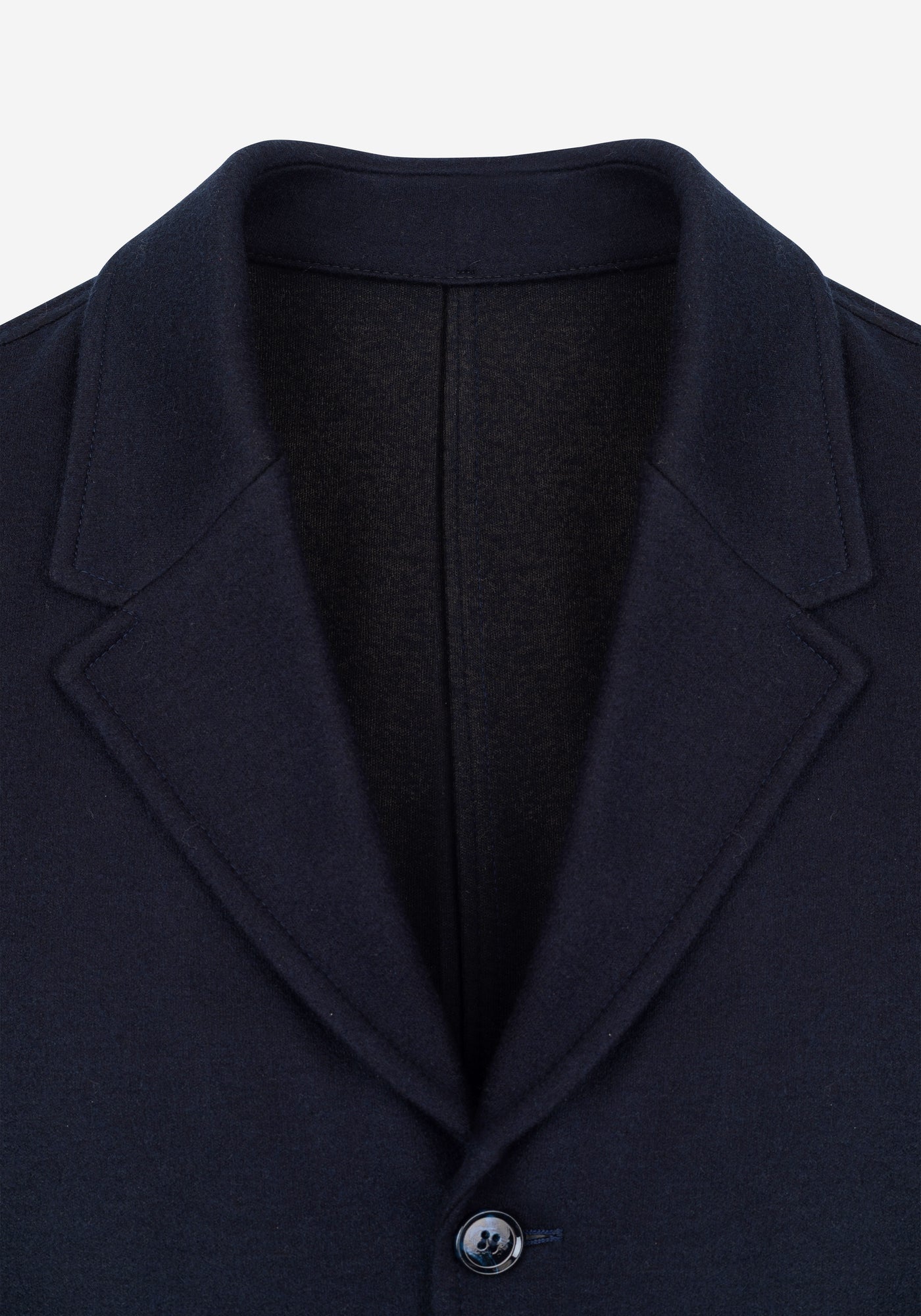 Hollow Navy Boiled Wool Jacket
