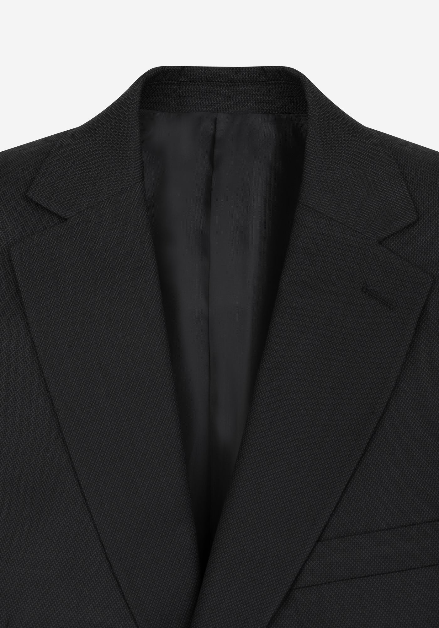 Obsidian Black Dotted Poly Suit