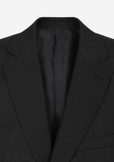 Obsidian Black Dotted Poly Suit