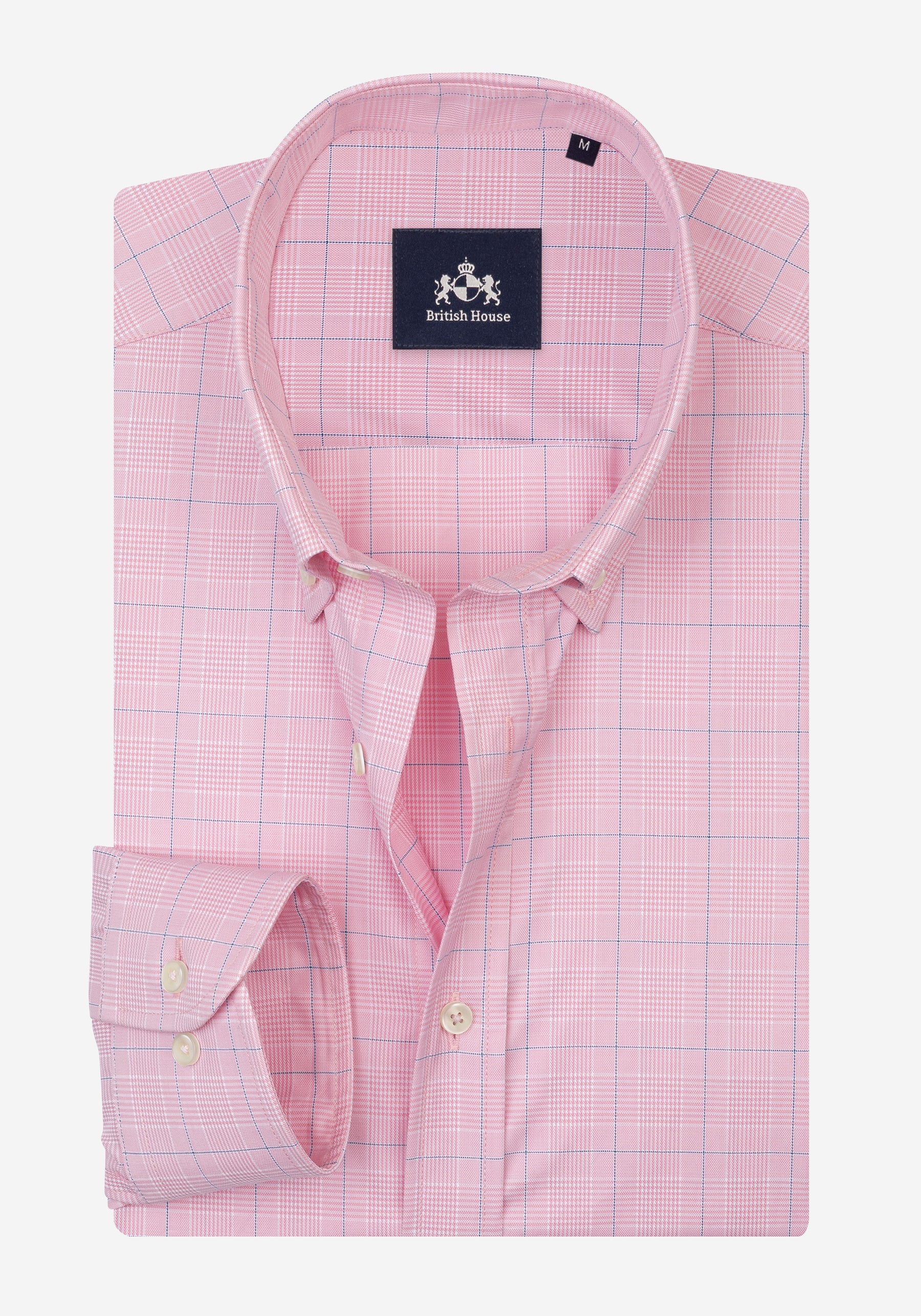 Cherry Pink Checked Signature Twill Shirt