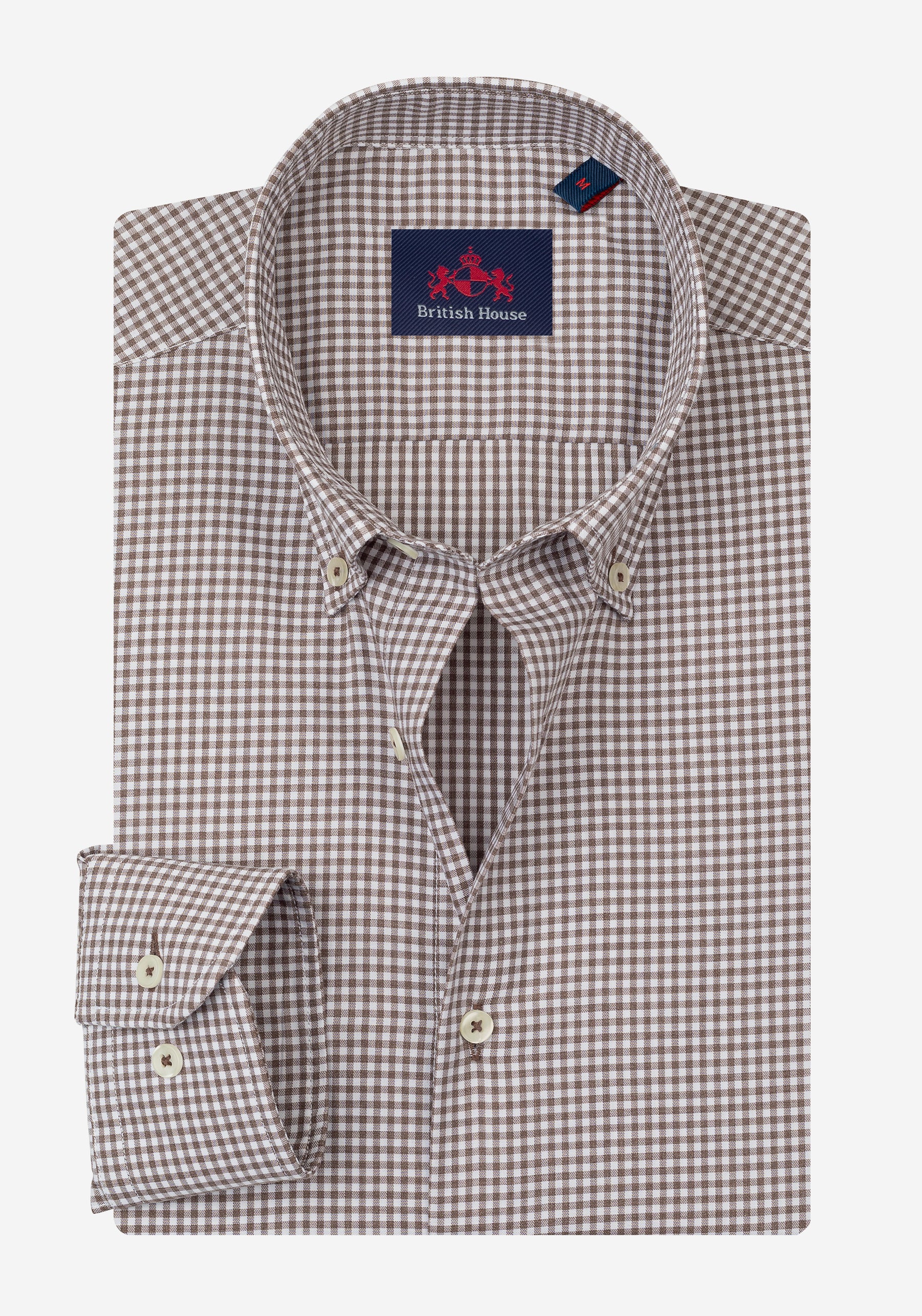 Hazel Brown Checked Poplin Shirt
