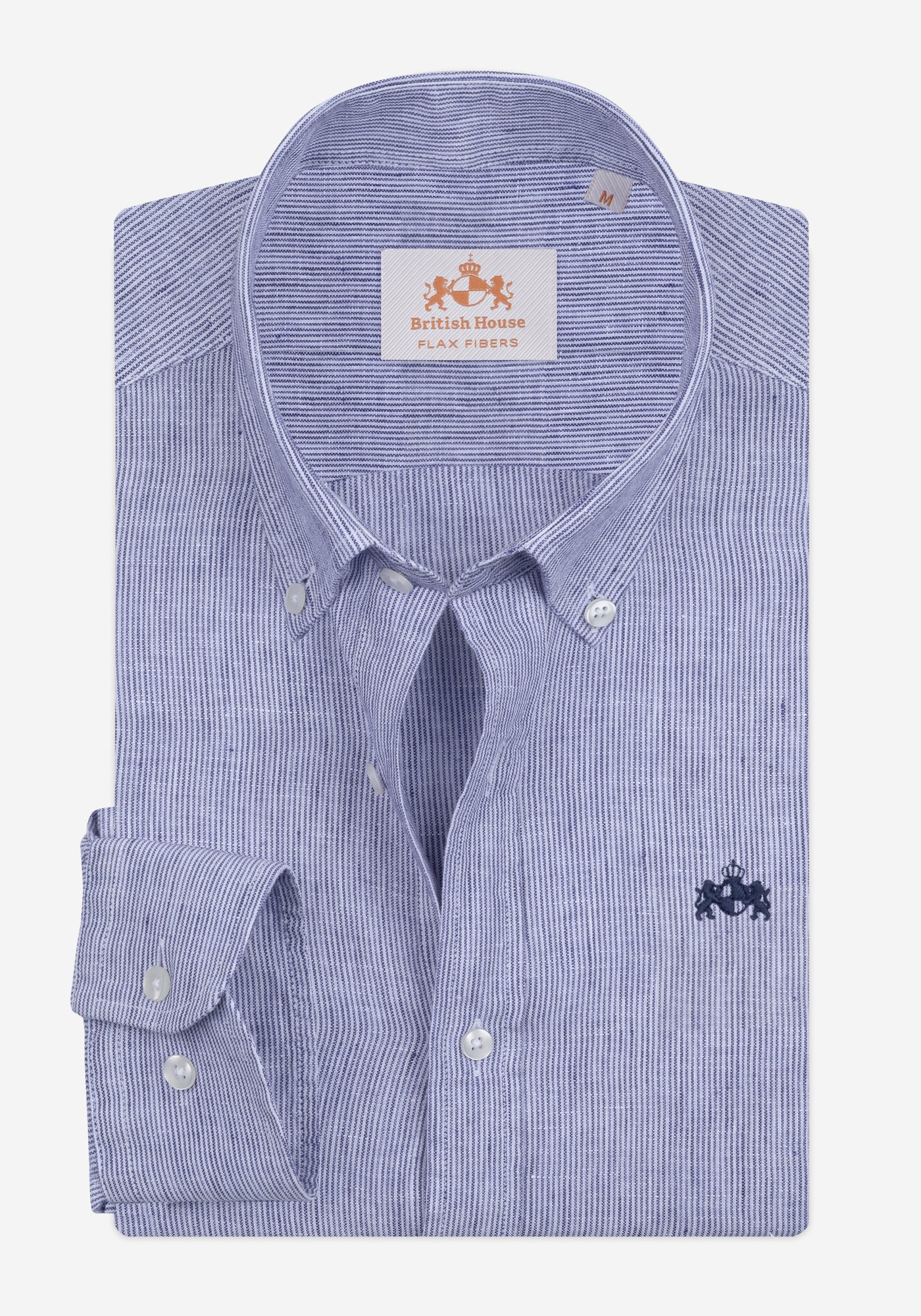 Atlantic Blue Stripe Belgian Linen Shirt