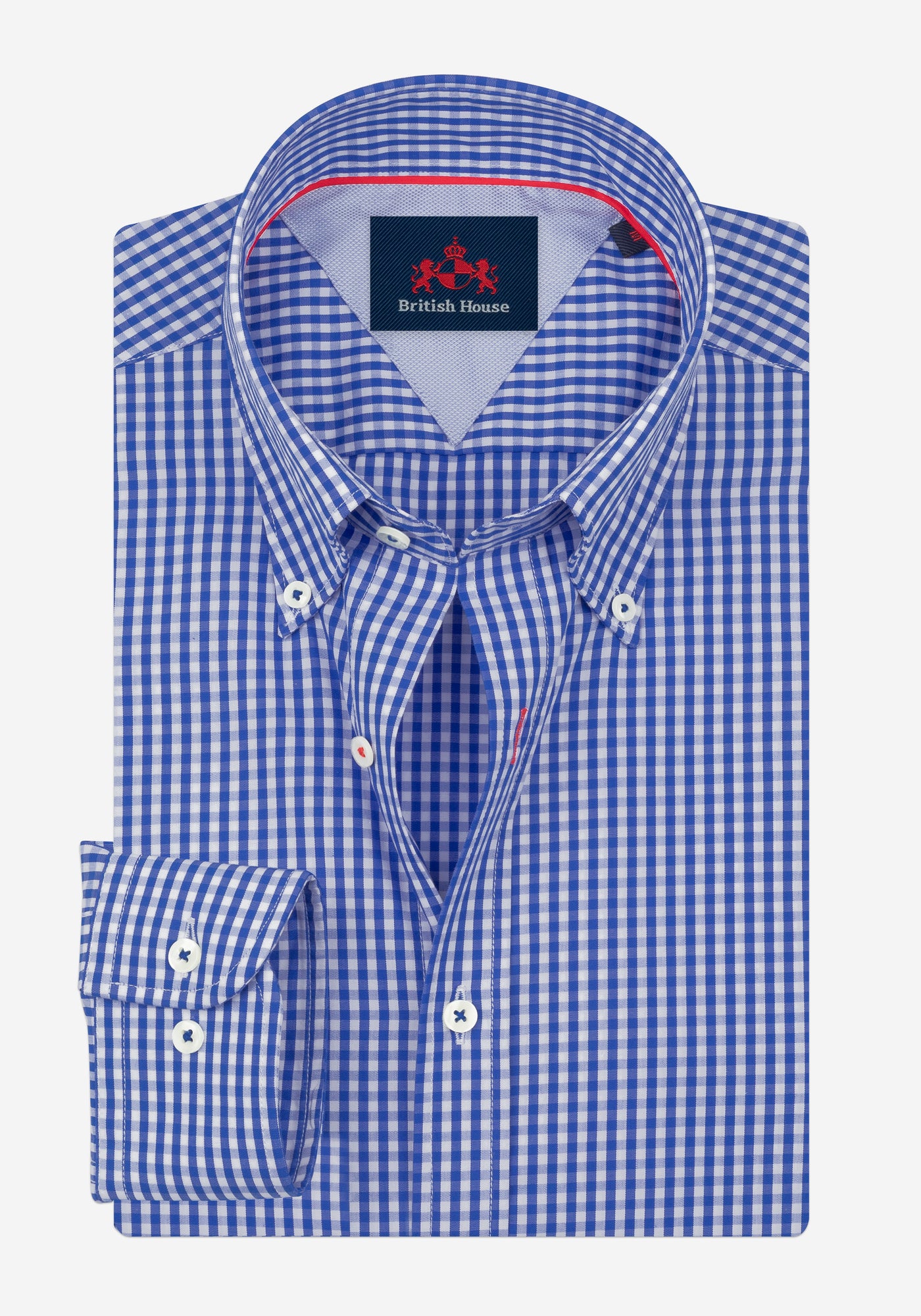 Pure Blue Checked Poplin Shirt