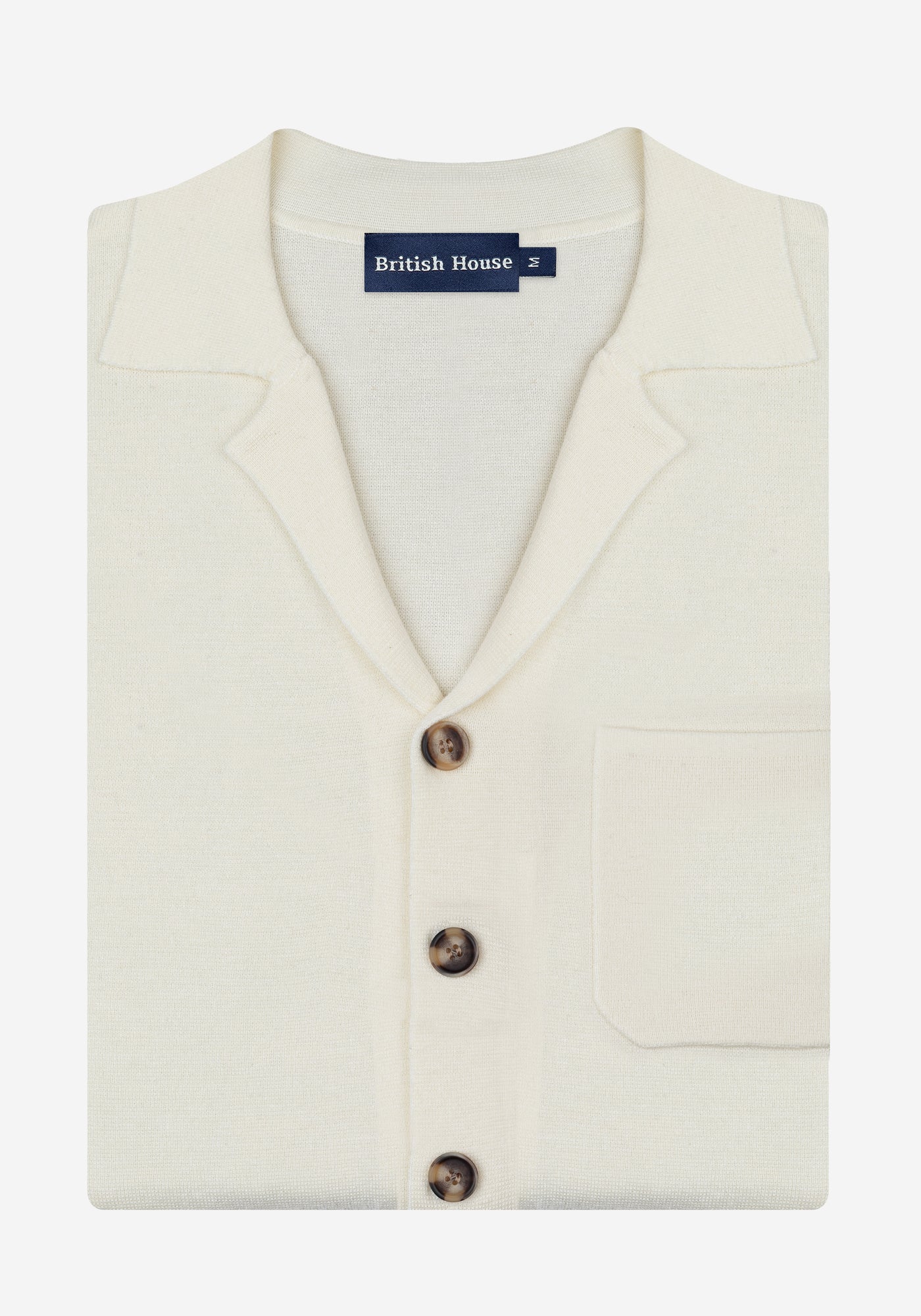 Off-White Merino Wool Blend Cardigan