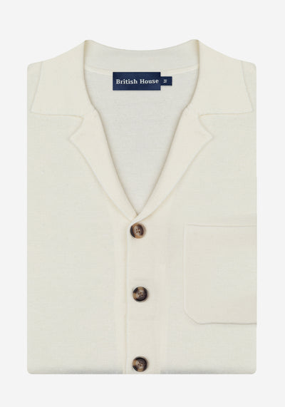 Off-White Merino Wool Blend Cardigan