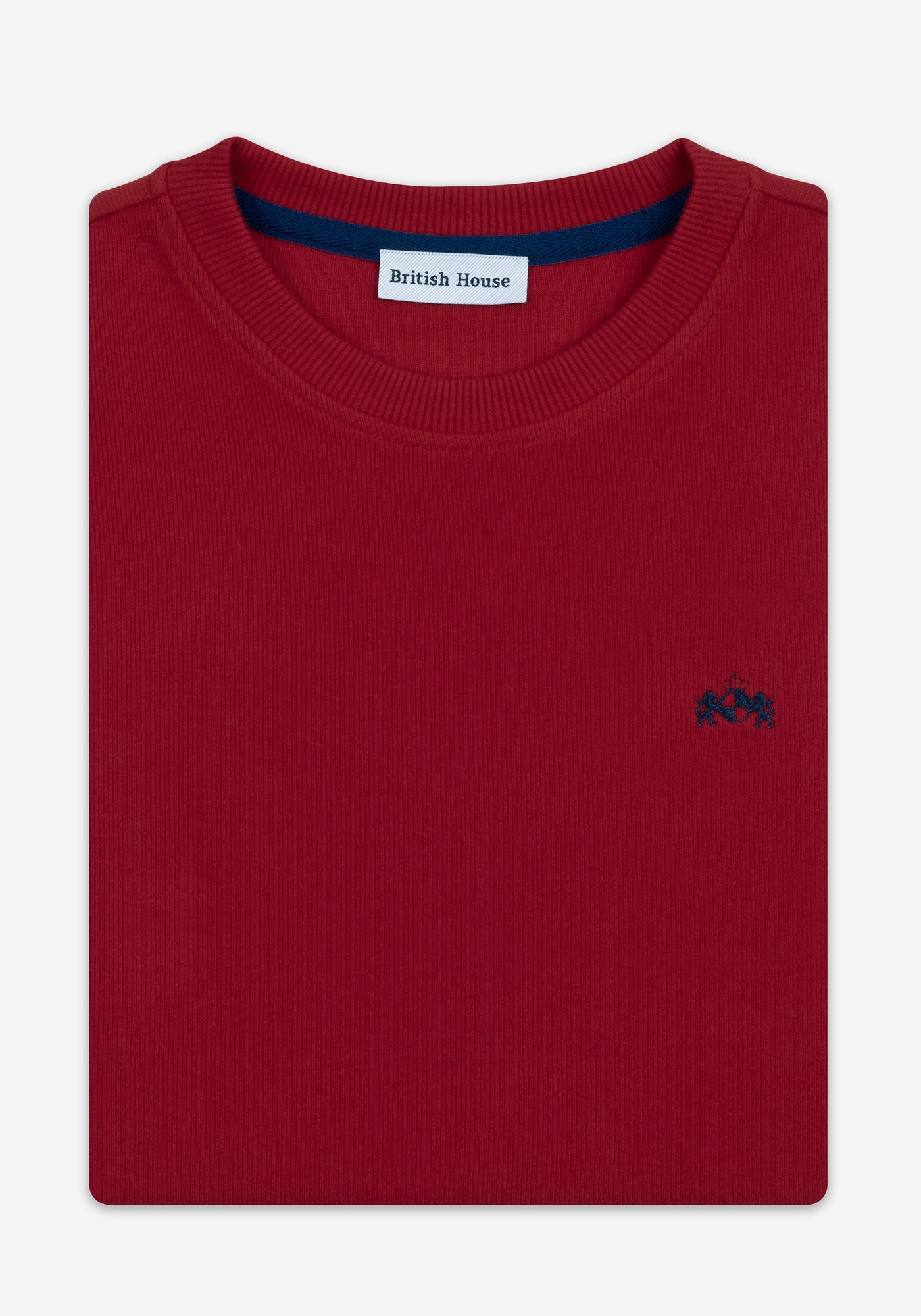 Firebrick Red Cotton Sweatshirt