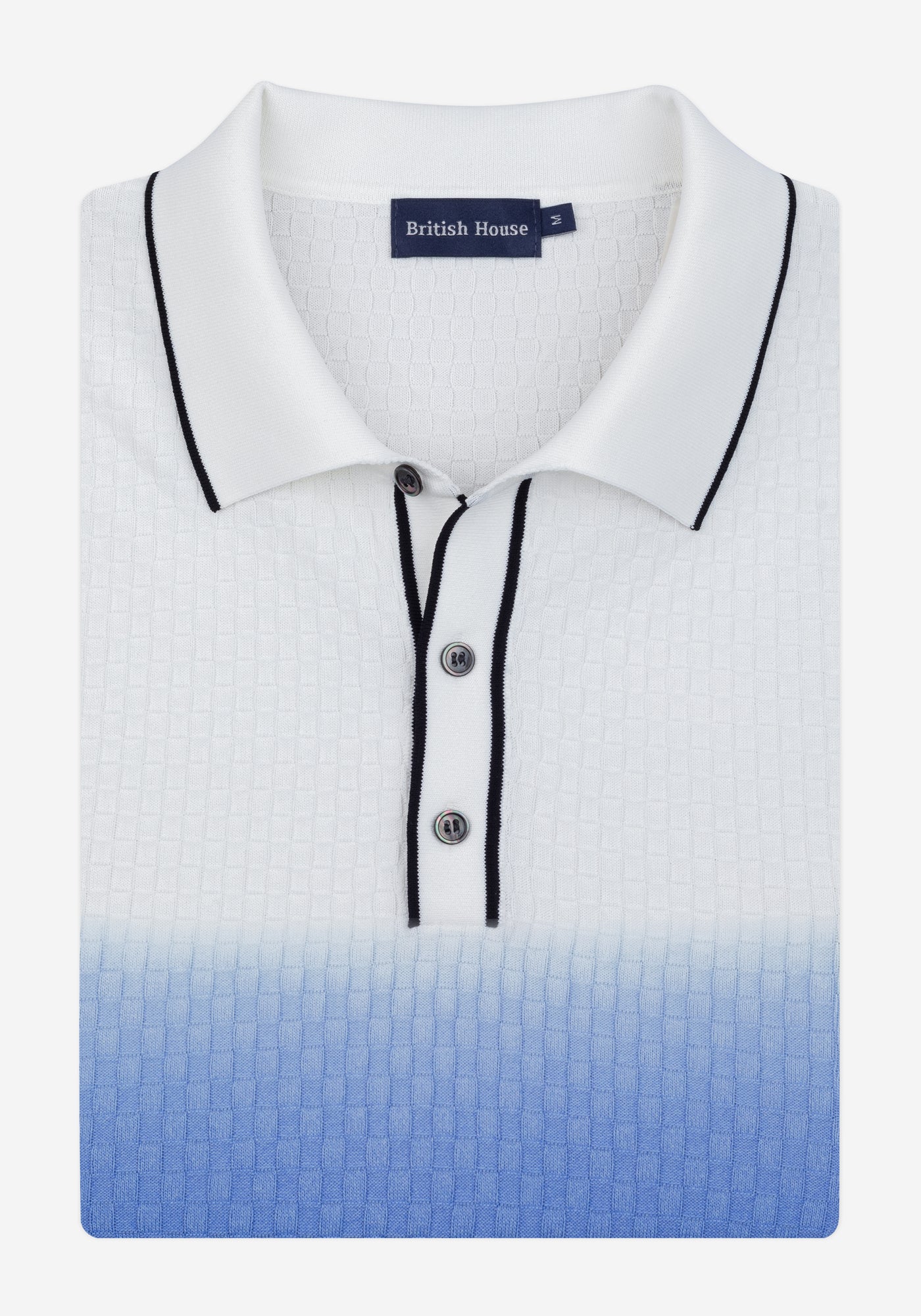 Skyfade White Polyamide Knitted Polo Shirt