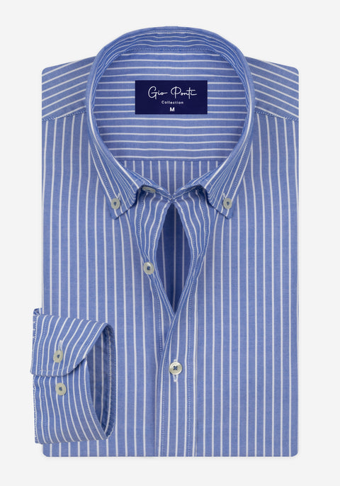 Lago Blue Stripe Oxford Shirt