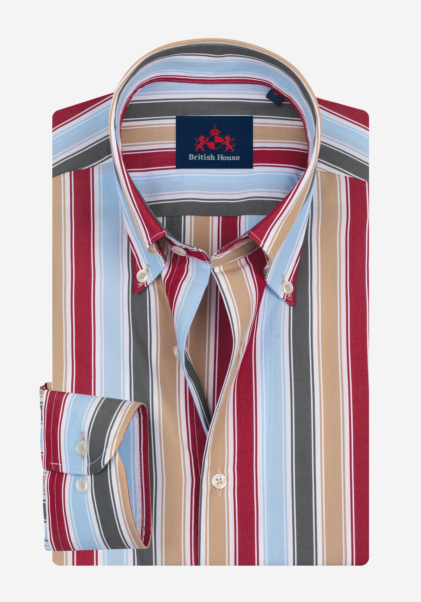 Capri Parti-Colored Stripe Poplin Shirt