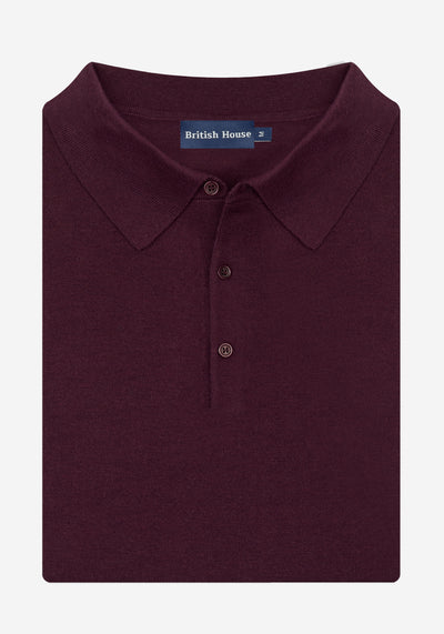 Claret Burgundy Merino Wool Blend Pullover