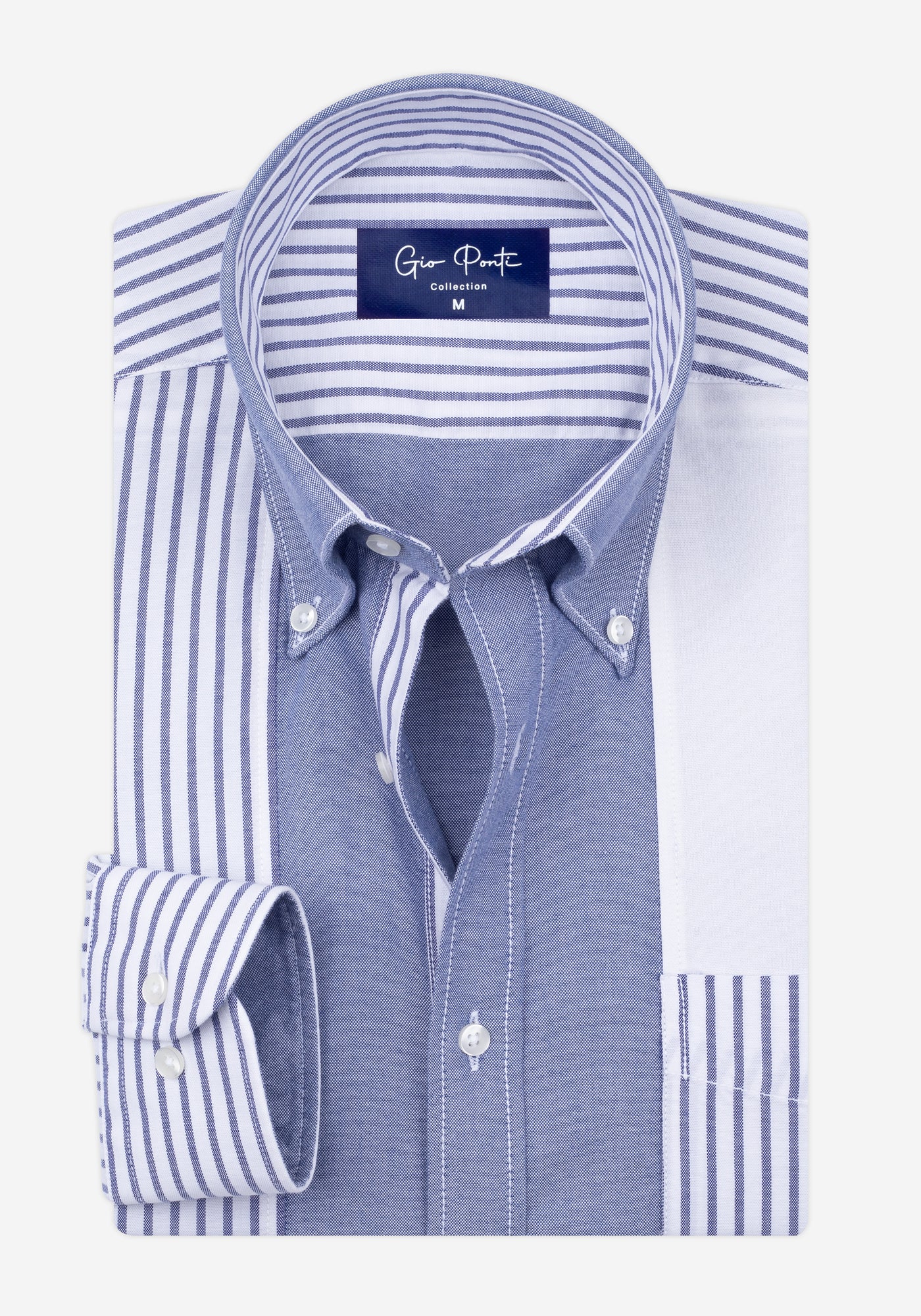 Navy Tri-Tone Oxford Shirt