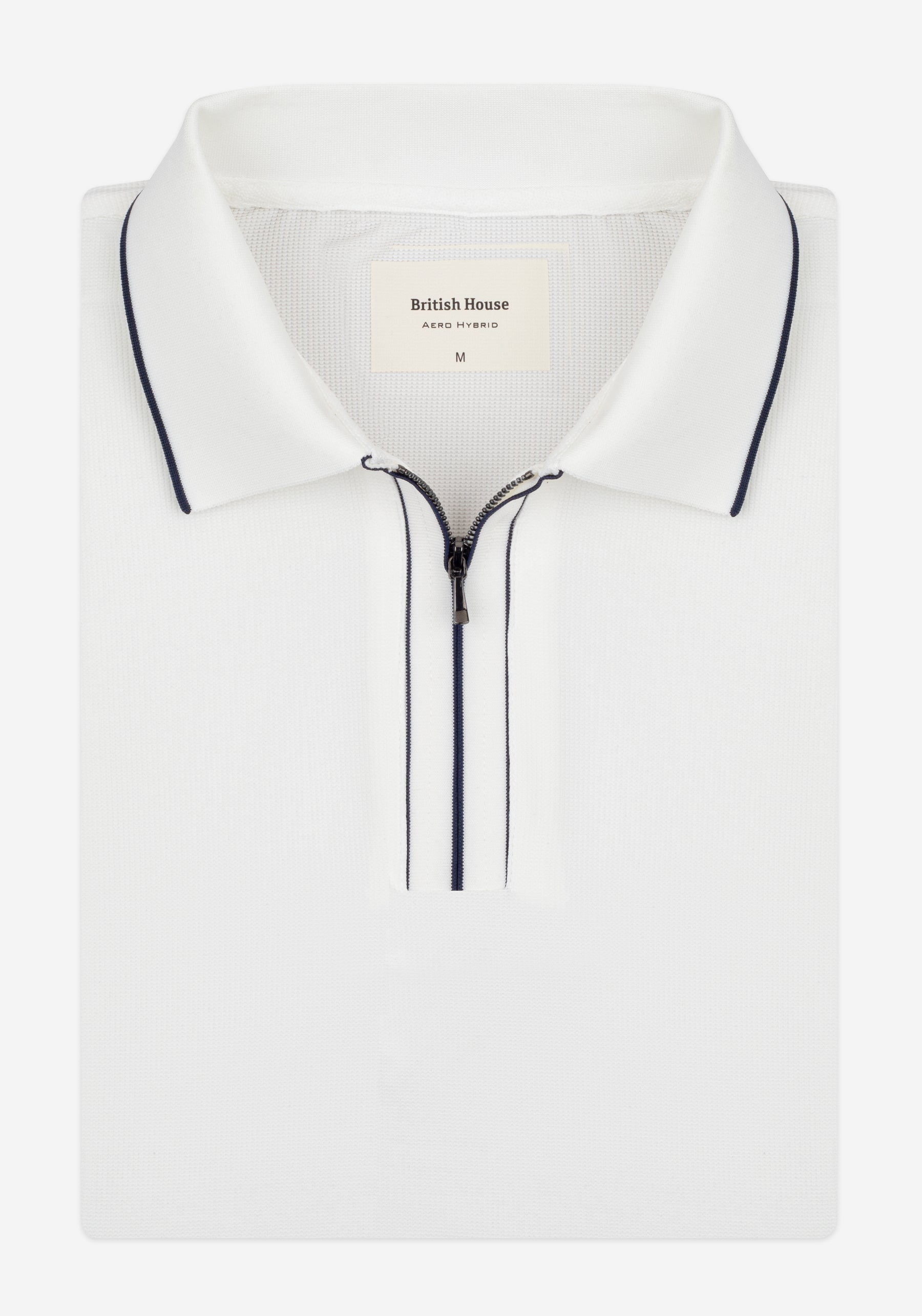 Halo White Aero-Hybrid Polo Shirt