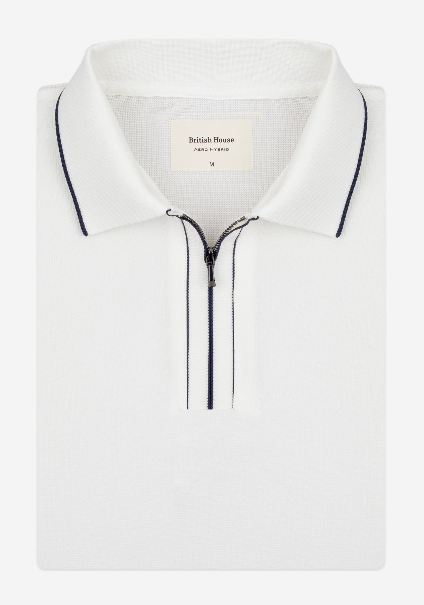 Halo White Aero-Hybrid Polo Shirt