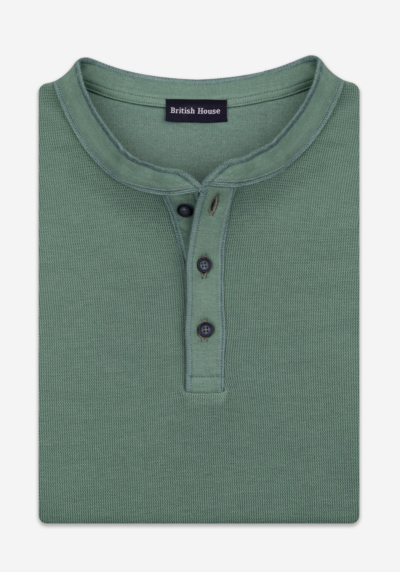 Dusty Green Waffle Sweatshirt