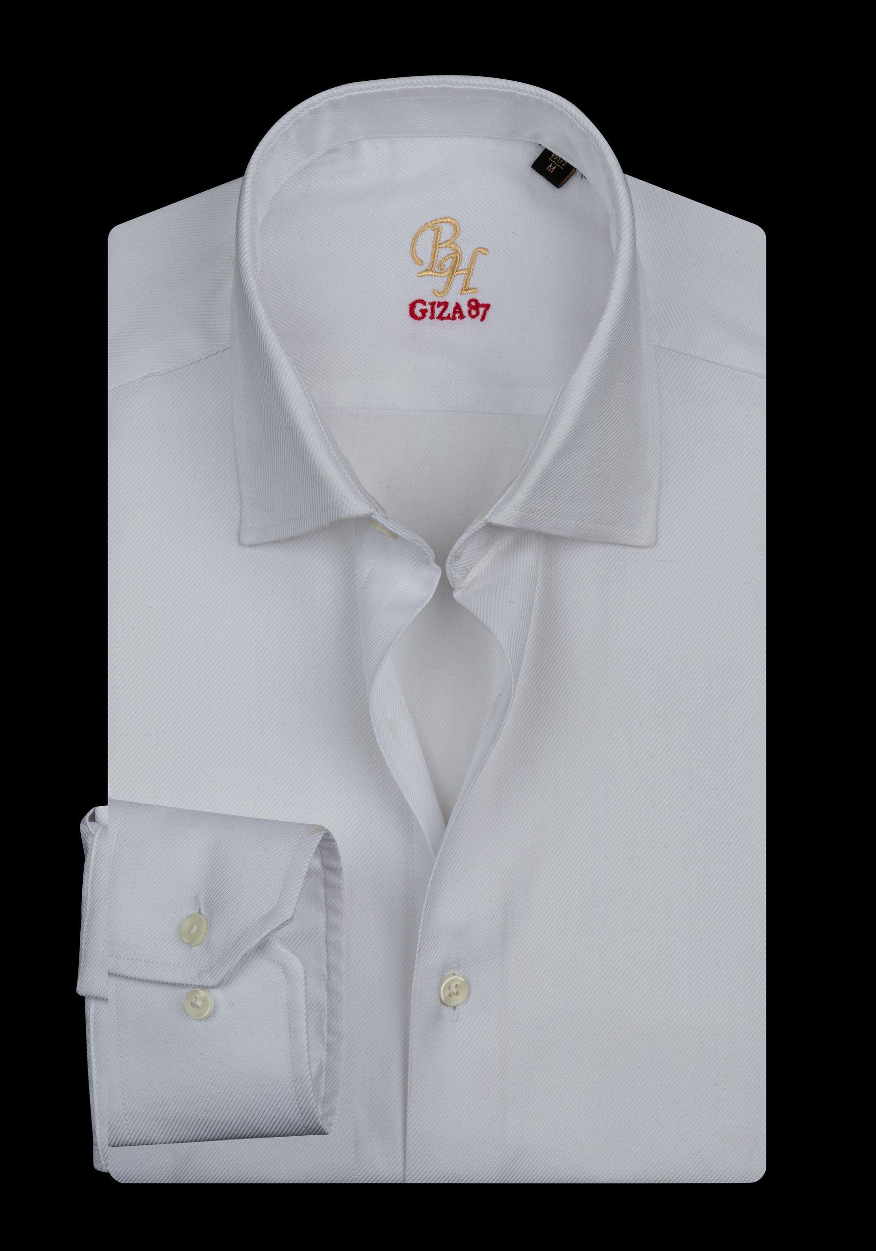 Giza 87 Cotton Opal White Stripe Signature Twill Shirt