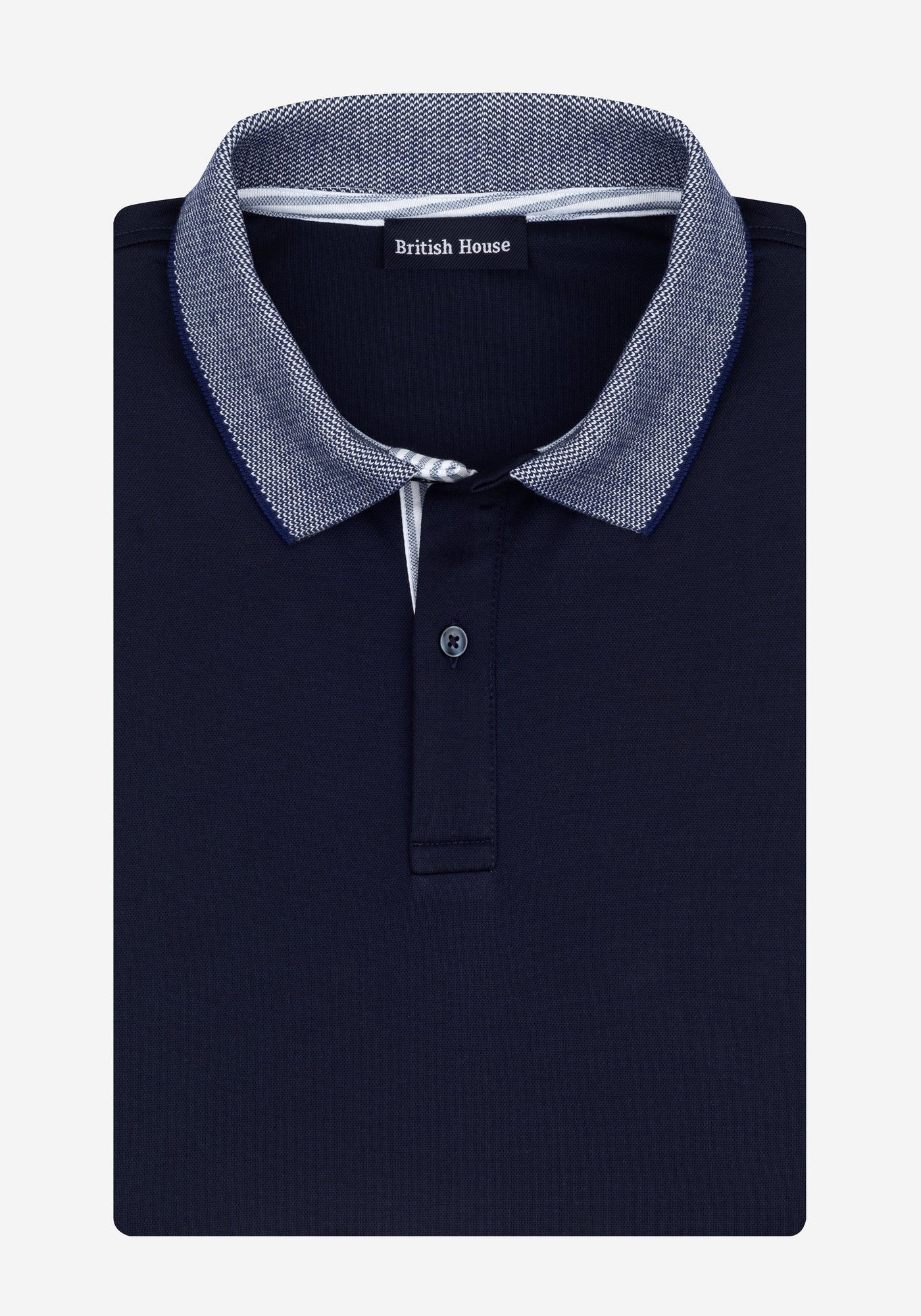 Harbor Navy Cotton Polo Shirt