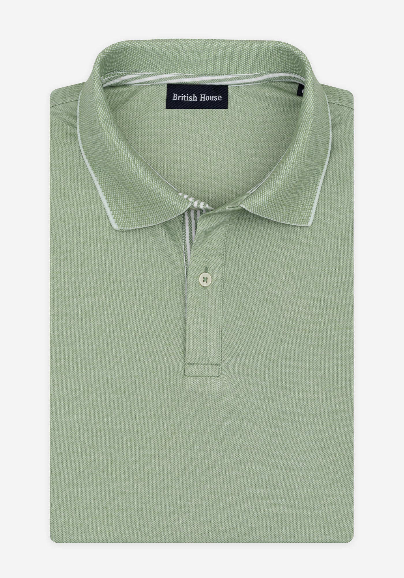 Sage Green Cotton Polo Shirt