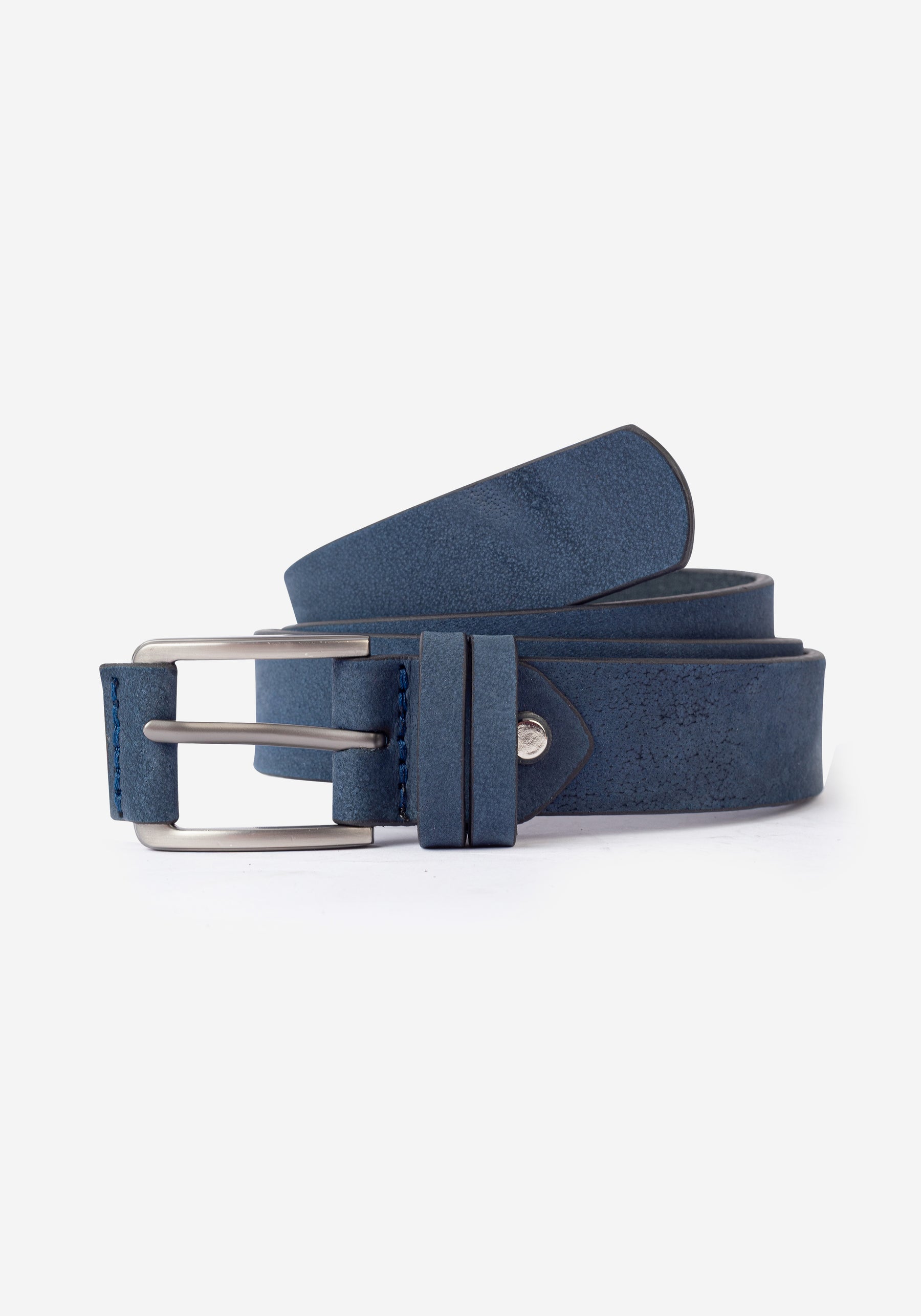 Slate Blue Leather Belt