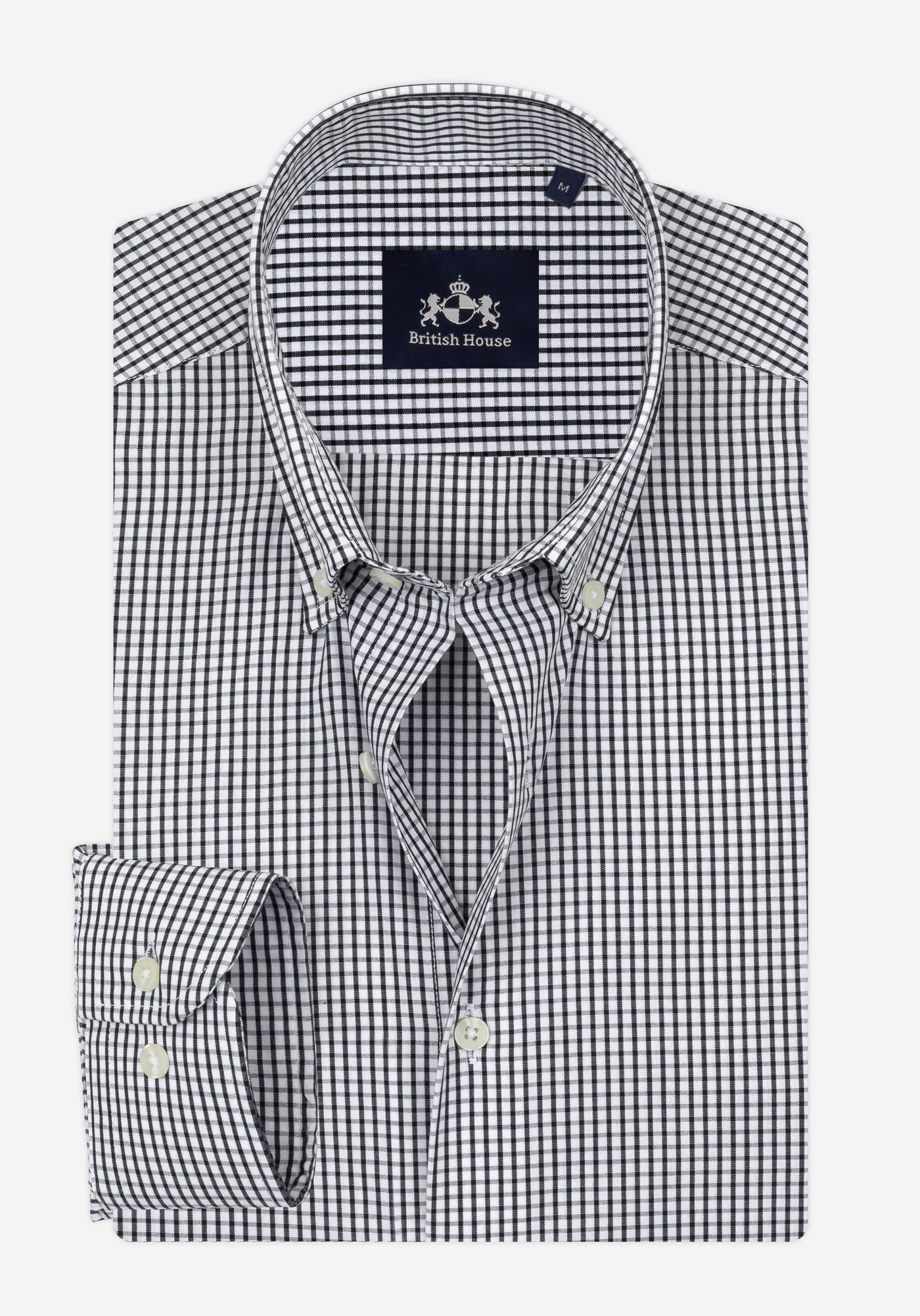 Jet Black Checked Poplin Shirt