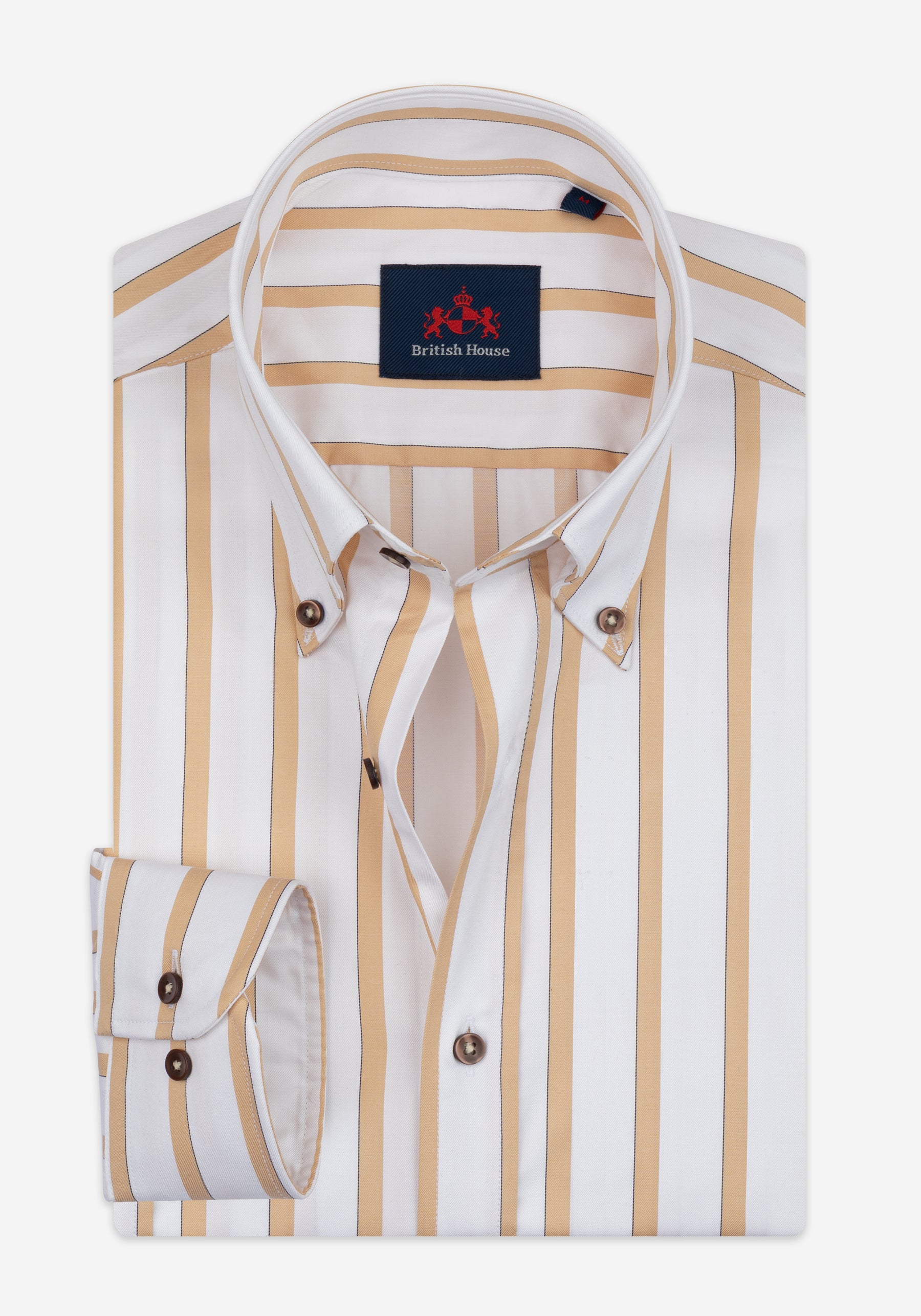 Desert Beige Stripe Signature Twill Shirt