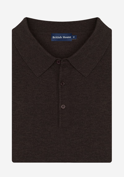 Clay Brown Merino Wool Blend Pullover