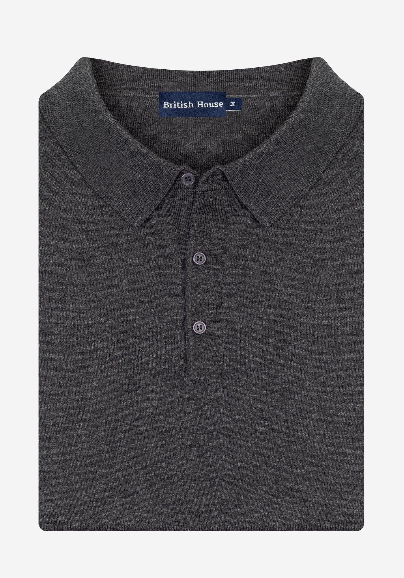 Coal Grey Merino Wool Blend Pullover