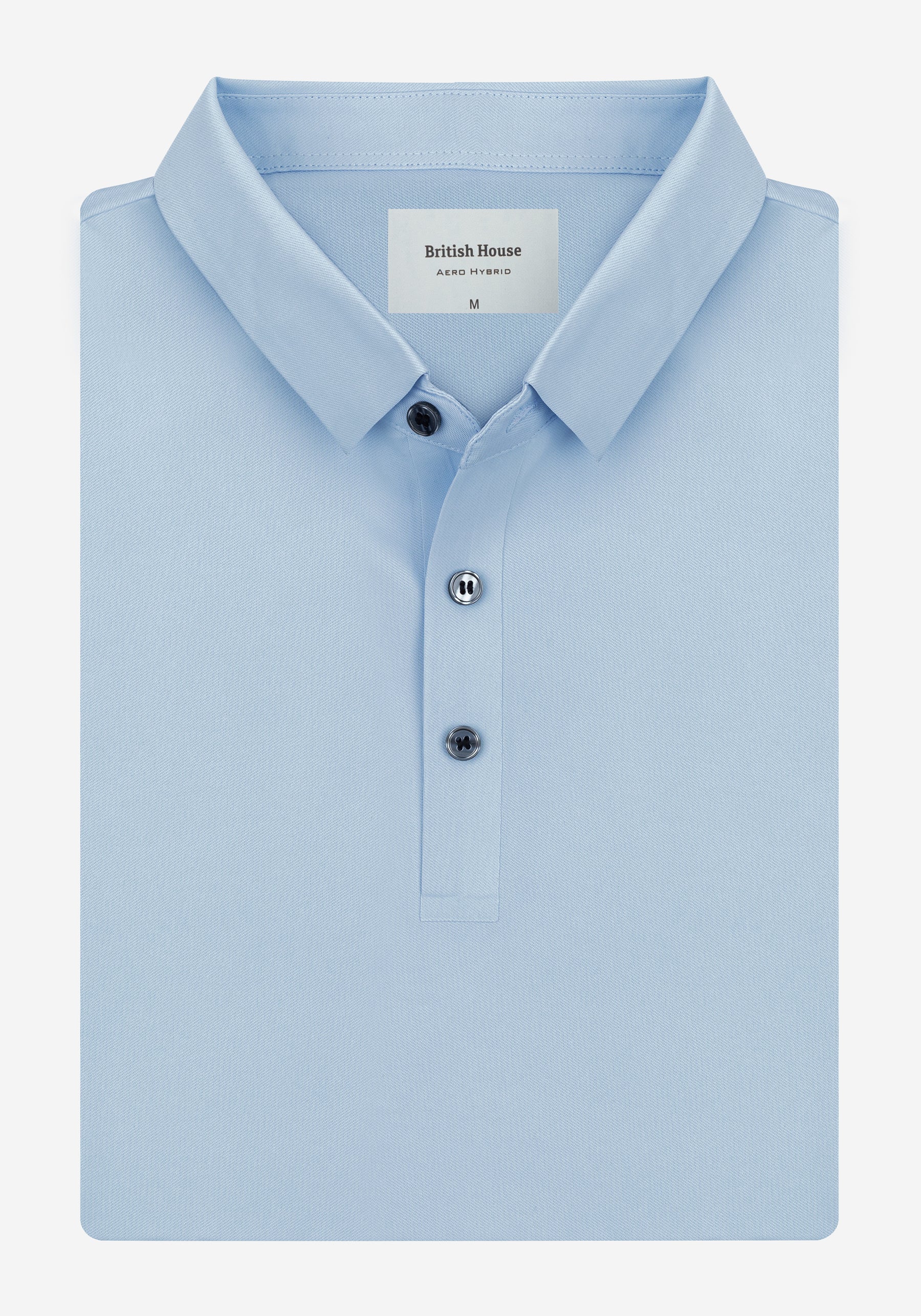 Glacier Blue Aero-Hybrid Polo Shirt