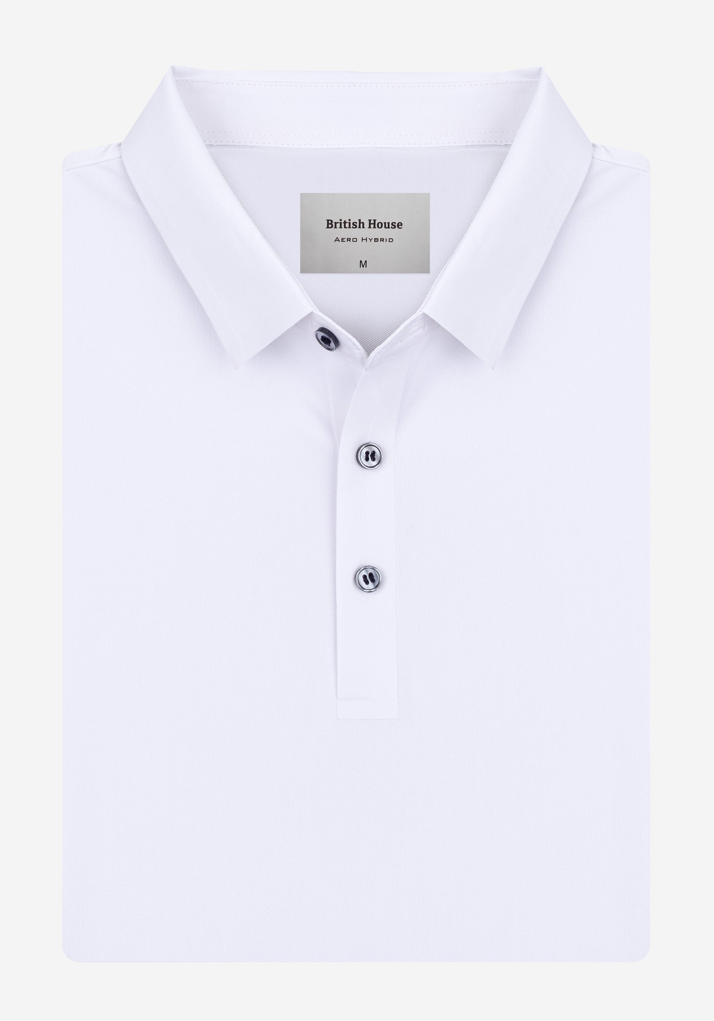 Pure White Aero-Hybrid Polo Shirt