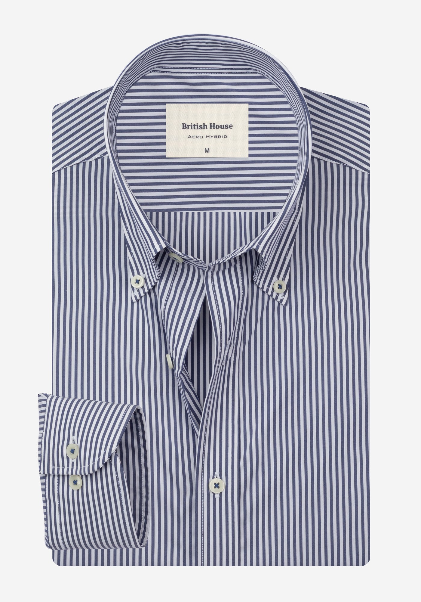 Marine Navy Stripe Aero-Hybrid Shirt