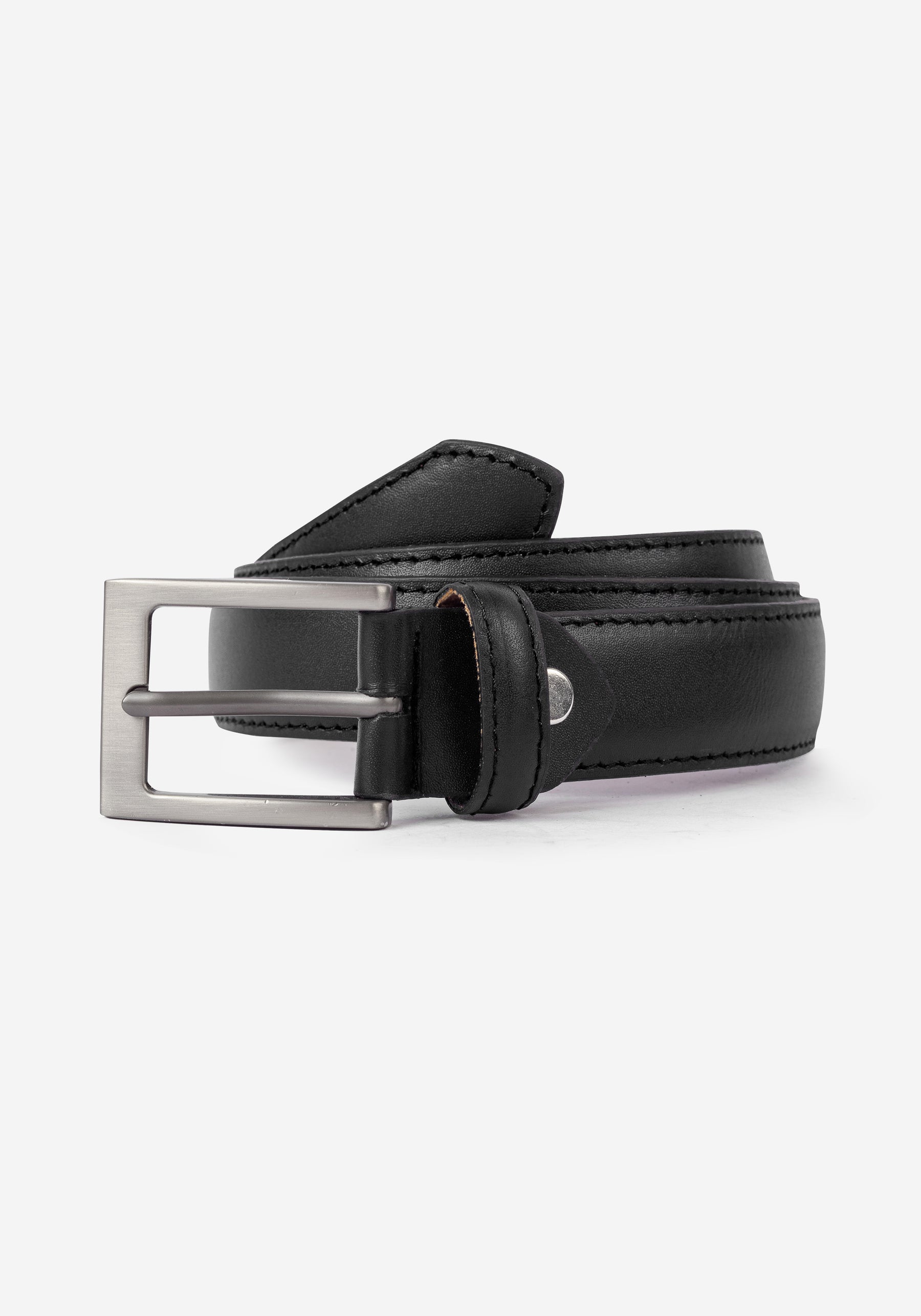 Crow Black Leather Belt