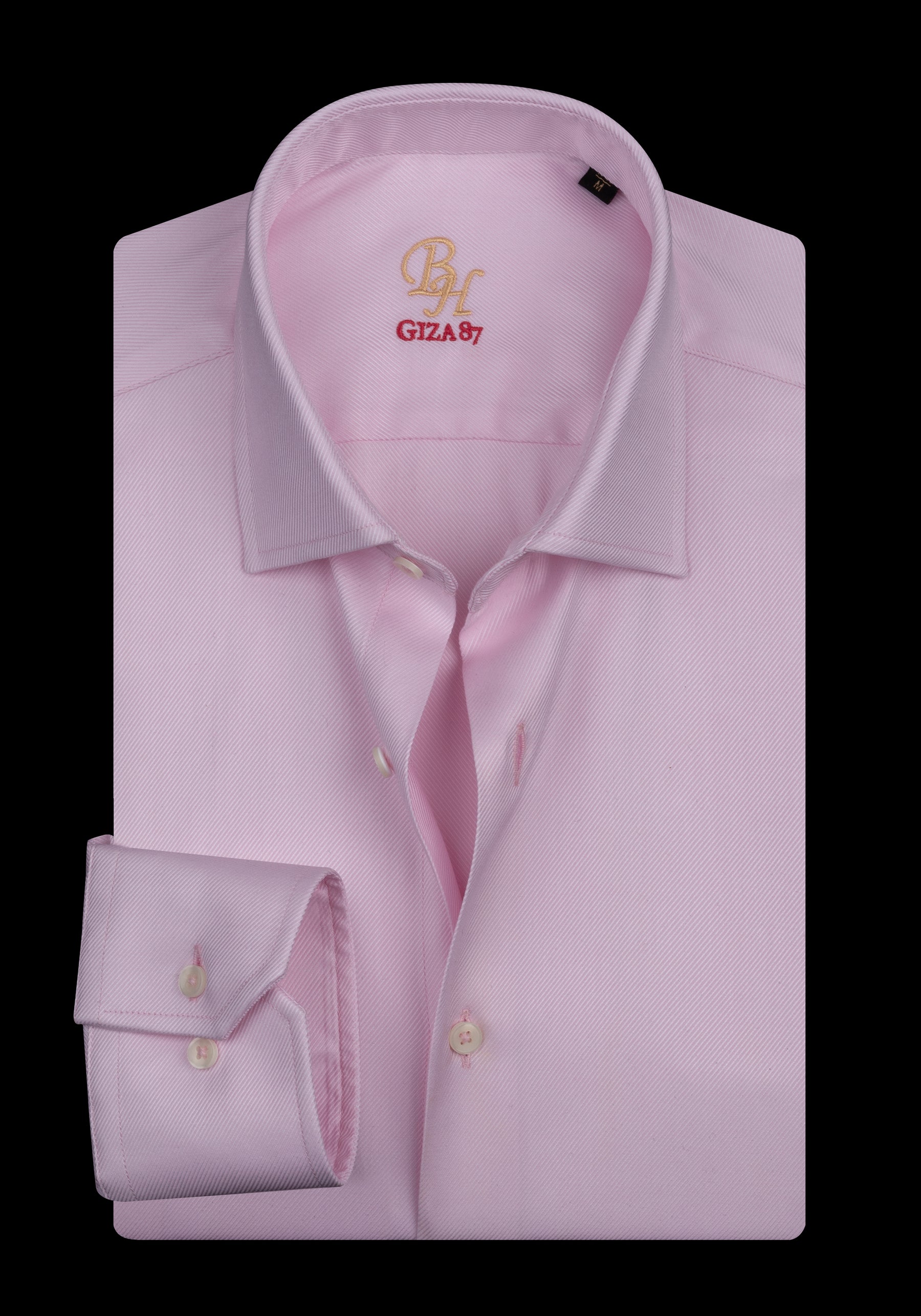Giza 87 Cotton Blush Pink Stripe Signature Twill Shirt