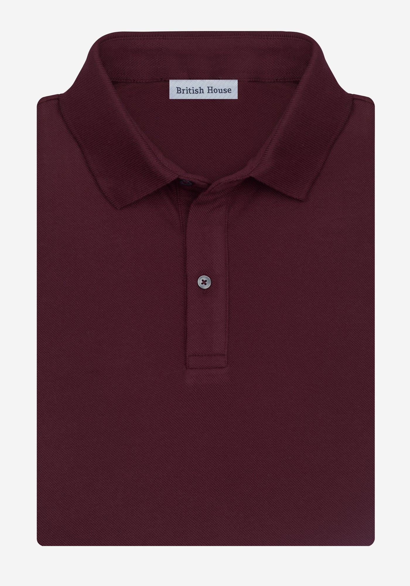 Deep Burgundy Cotton Polo Shirt