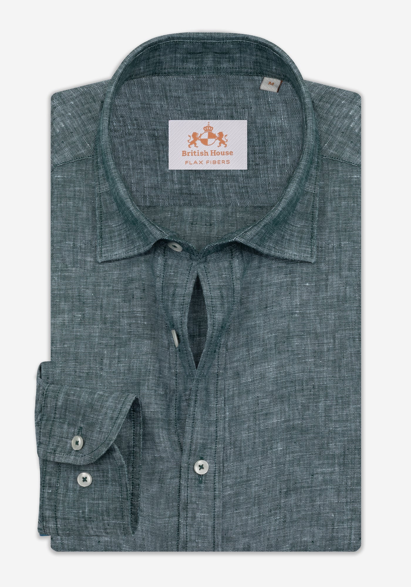 Sage Green Belgian Linen Shirt