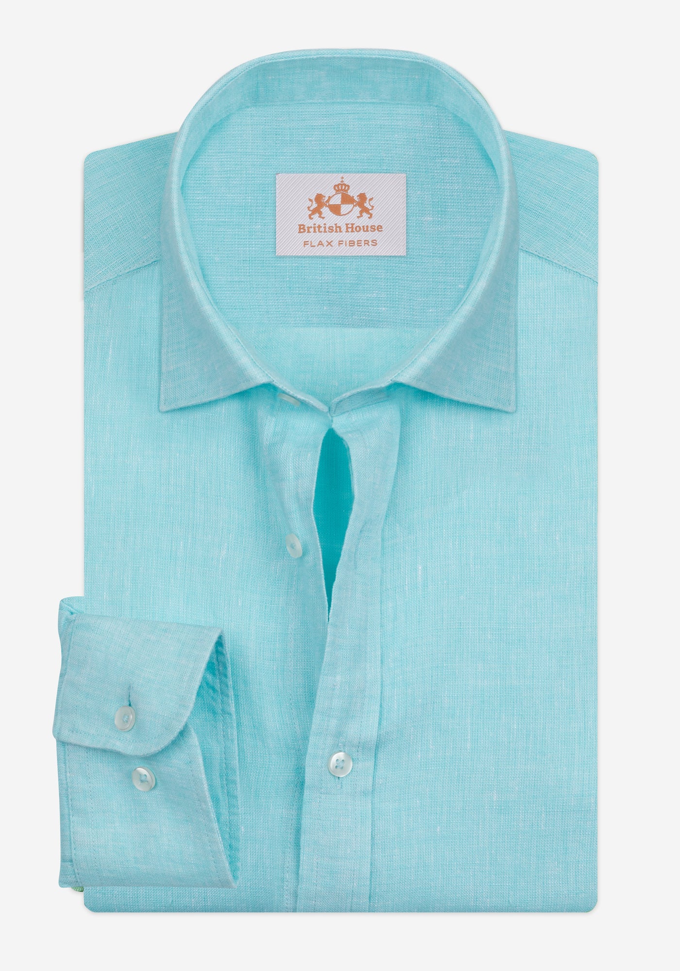 Aqua Blue Belgian Linen Shirt