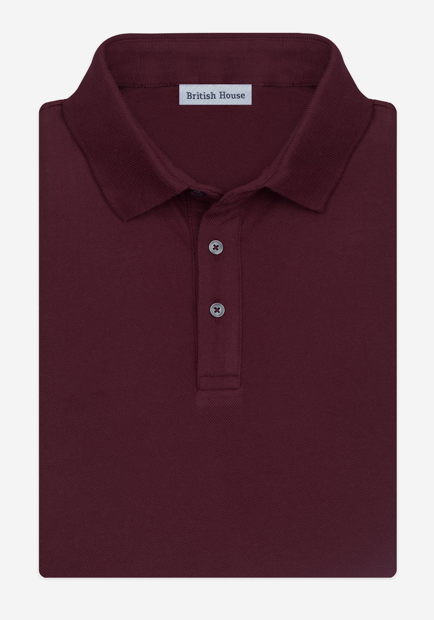 Deep Burgundy Cotton Polo Shirt