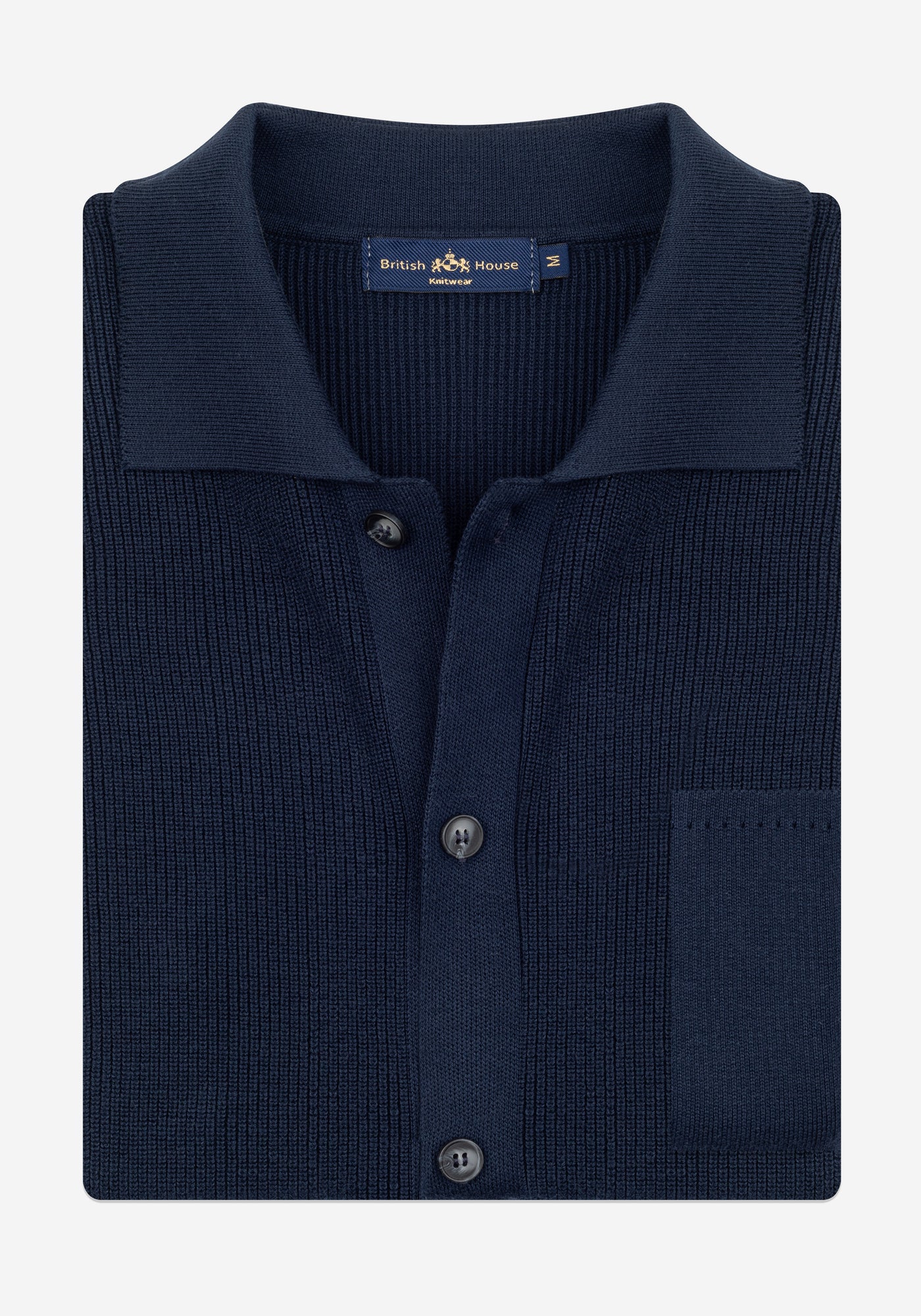 Solid Navy Heavy Knitted Cardigan