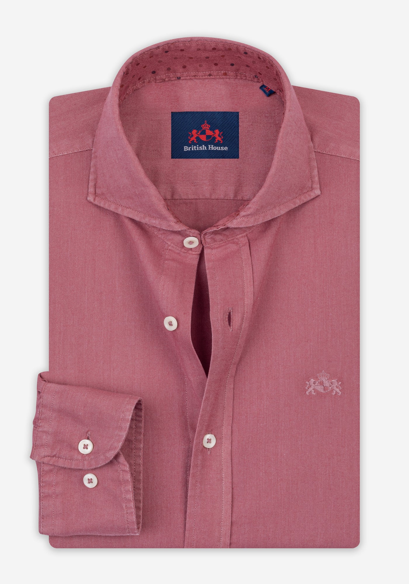 Rosewood Red Piece-Dyed Shirt