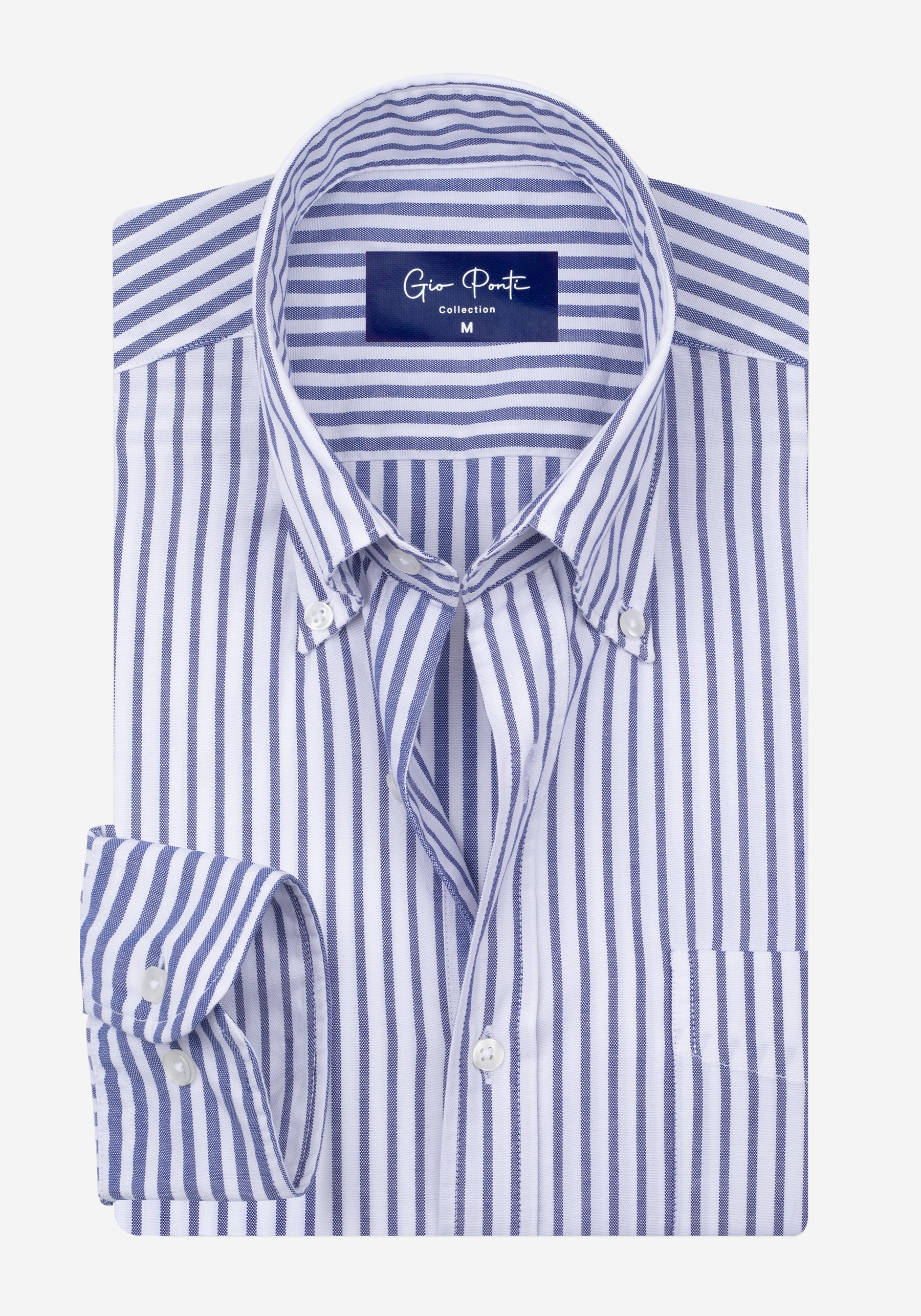 Indigo Blue Stripe Oxford Shirt