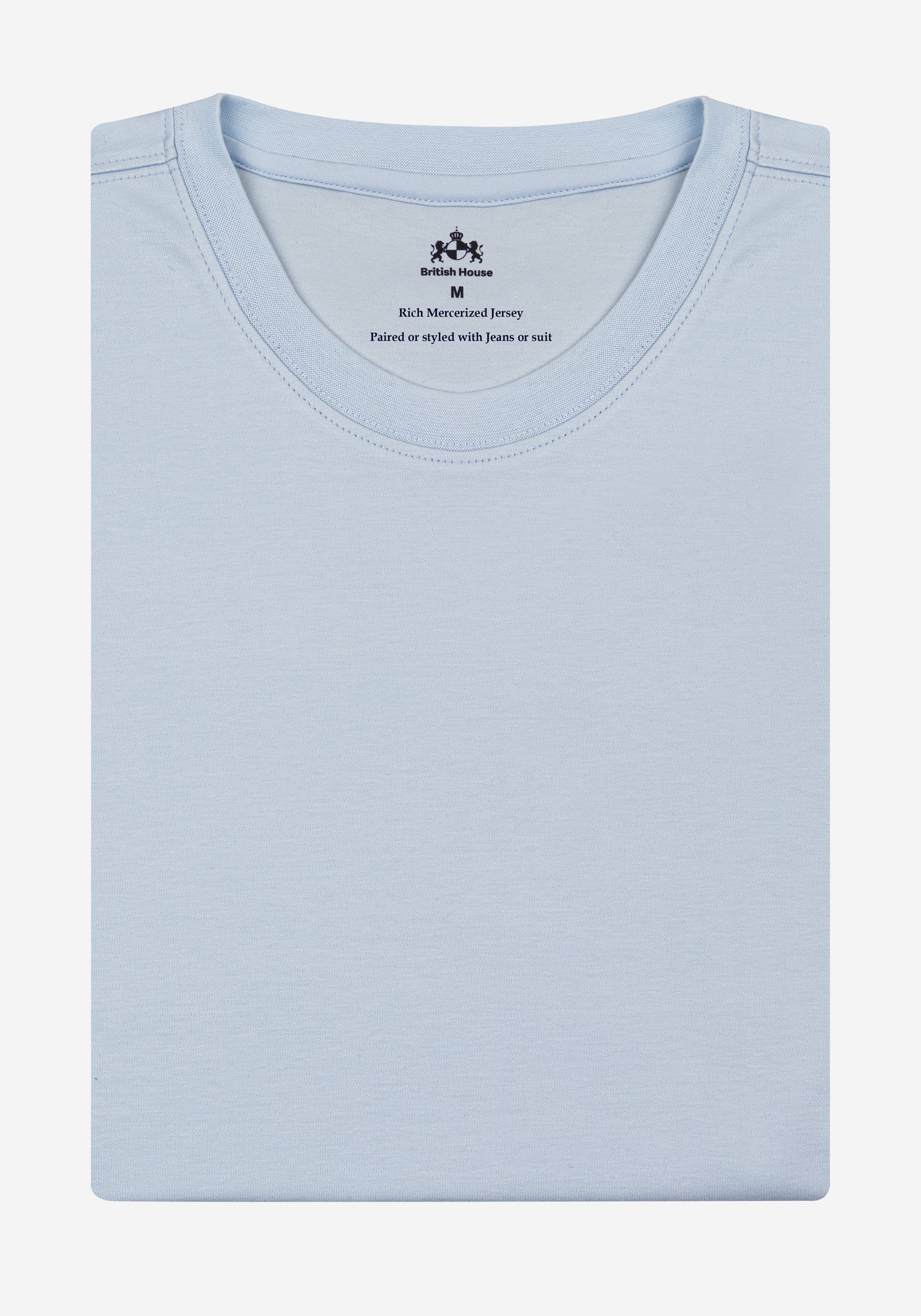 Mist Blue Mercerized Interlock Jersey