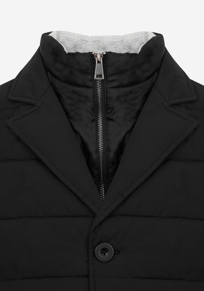 Flint Black Padded Polyamide Jacket