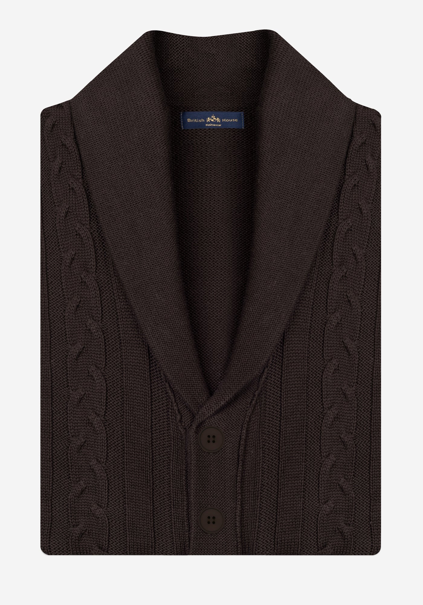 Umber Brown Heavy Knitted Cardigan
