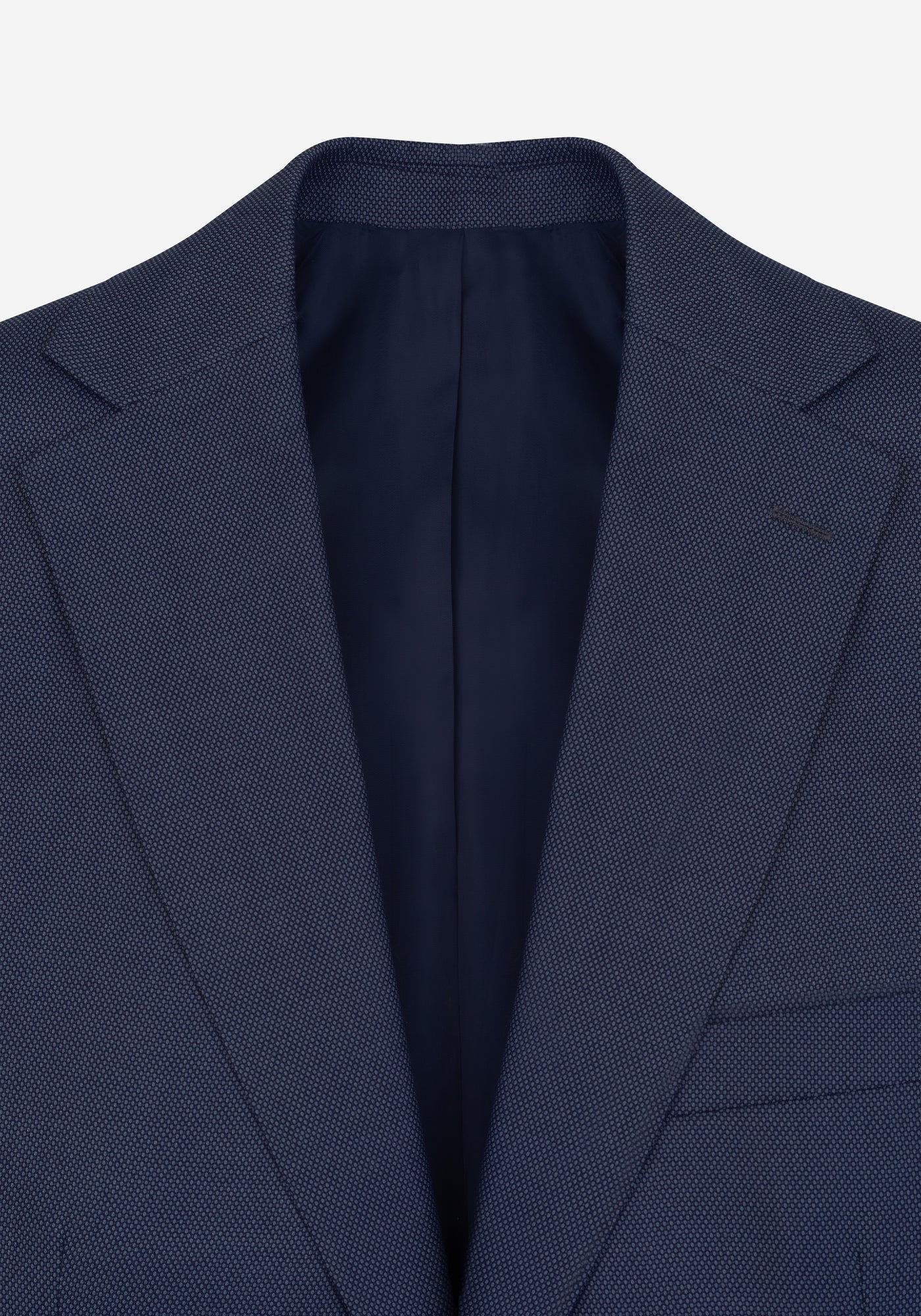 Atlantic Navy Dotted Poly Suit