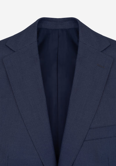 Atlantic Navy Dotted Poly Suit