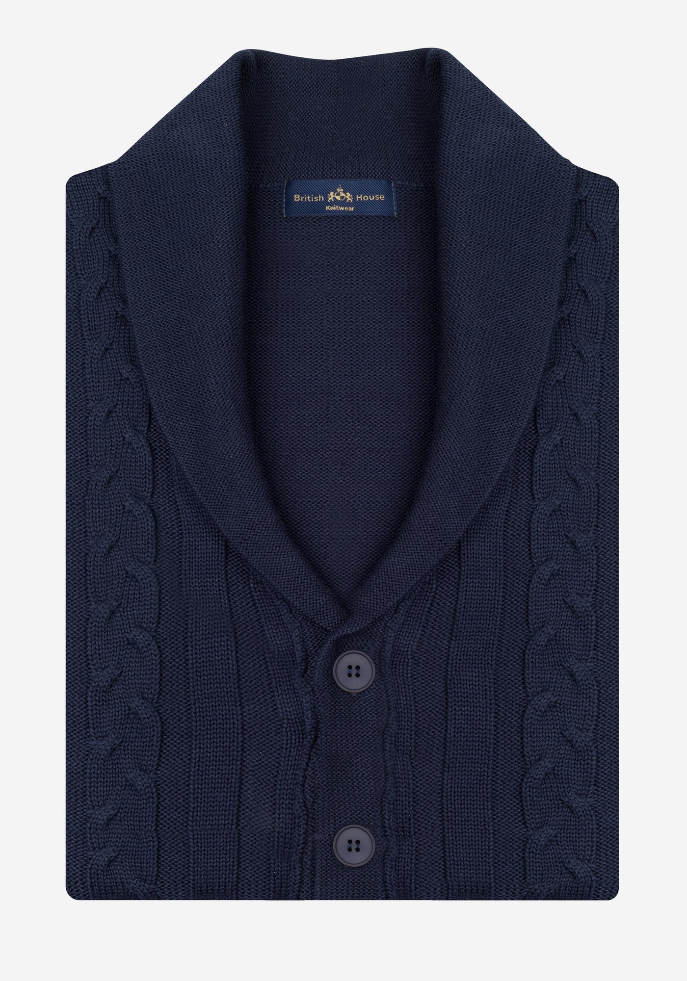 Inkstone Navy Heavy Knitted Cardigan