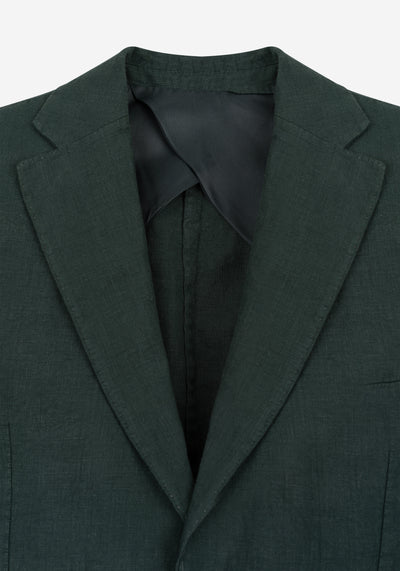 Hunter Green Pure Linen Blazer
