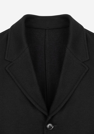 Midnight Black Boiled Wool Jacket