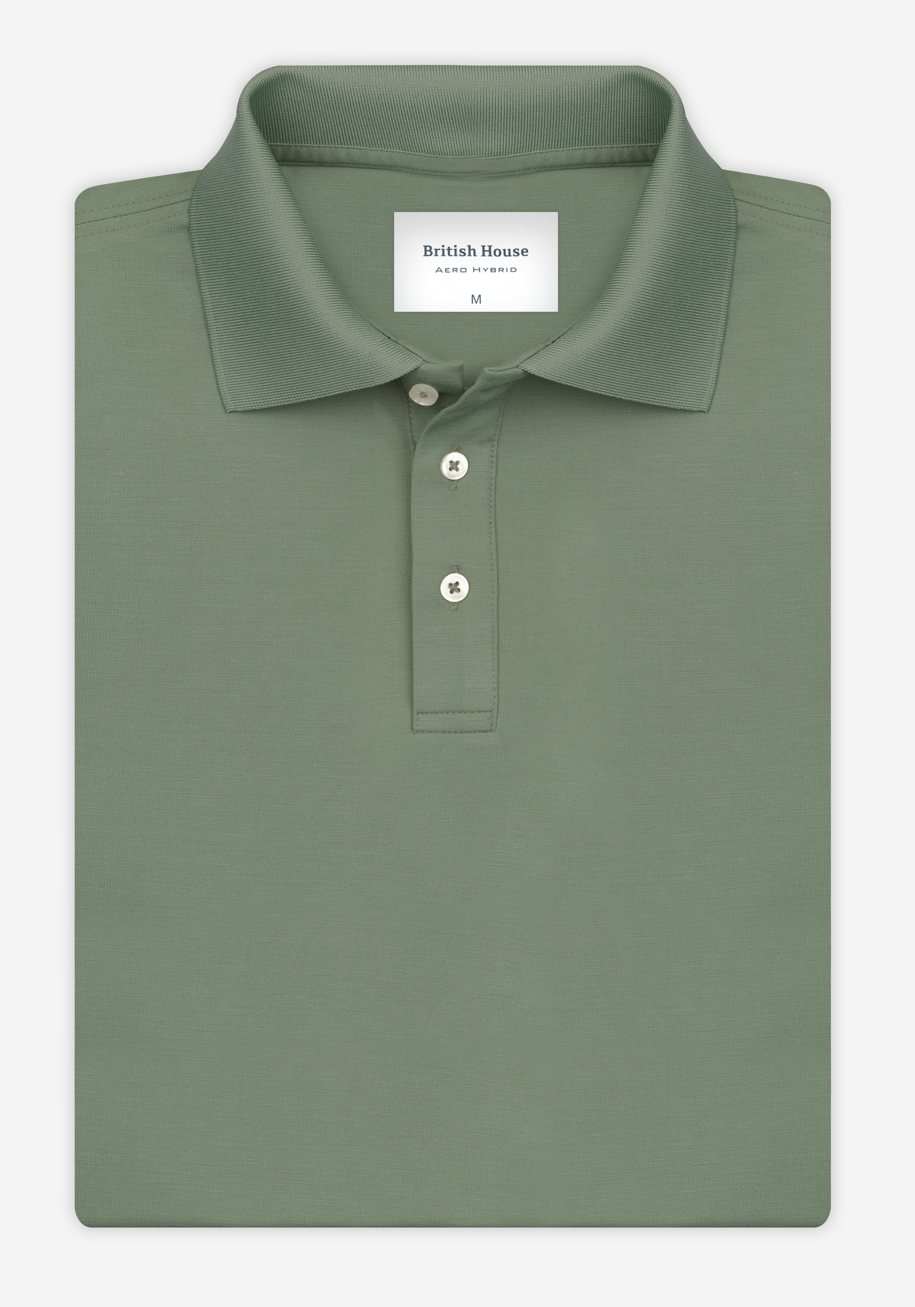 BayLeaf Green Aero-Hybrid Polo Shirt