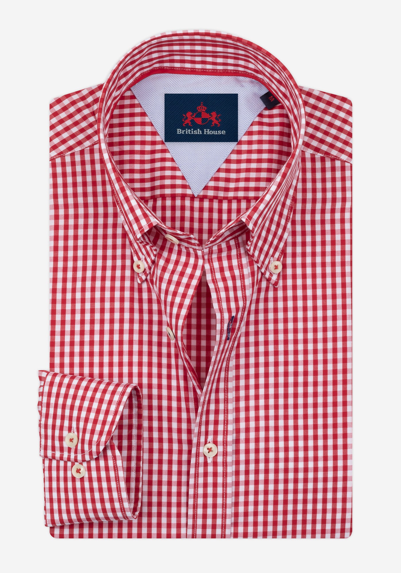 Cardinal Red Checked Poplin Shirt